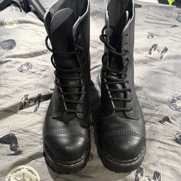 GRIPFAST 10 EYE STEEL TOE MADE IN ENGLAND LEATHER BOOTS SZ UK 7 MENS 8 LADIES 9 - Picture 2 of 11